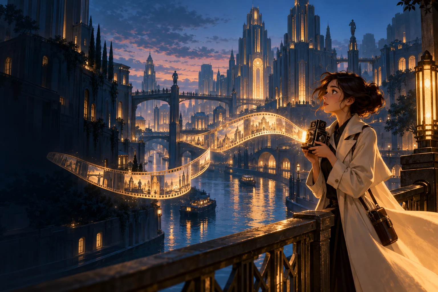 The City Between Frames — original animated concept artwork